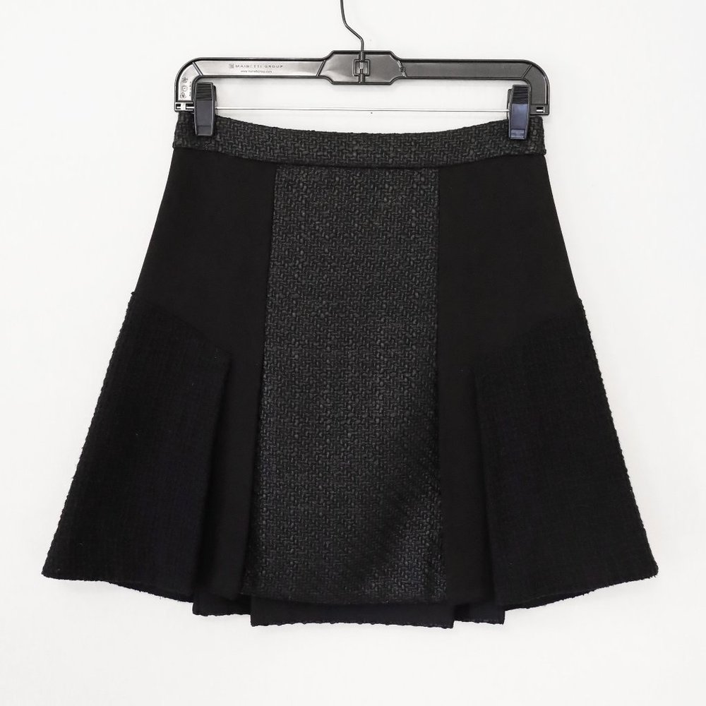 Rebecca Taylor Black Pleated Mini Skirt